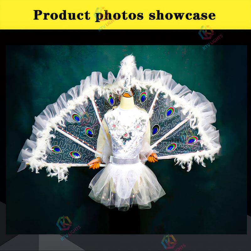 Full Color LED Peacock Wings for Women Nightclub Catwalk Model-M24