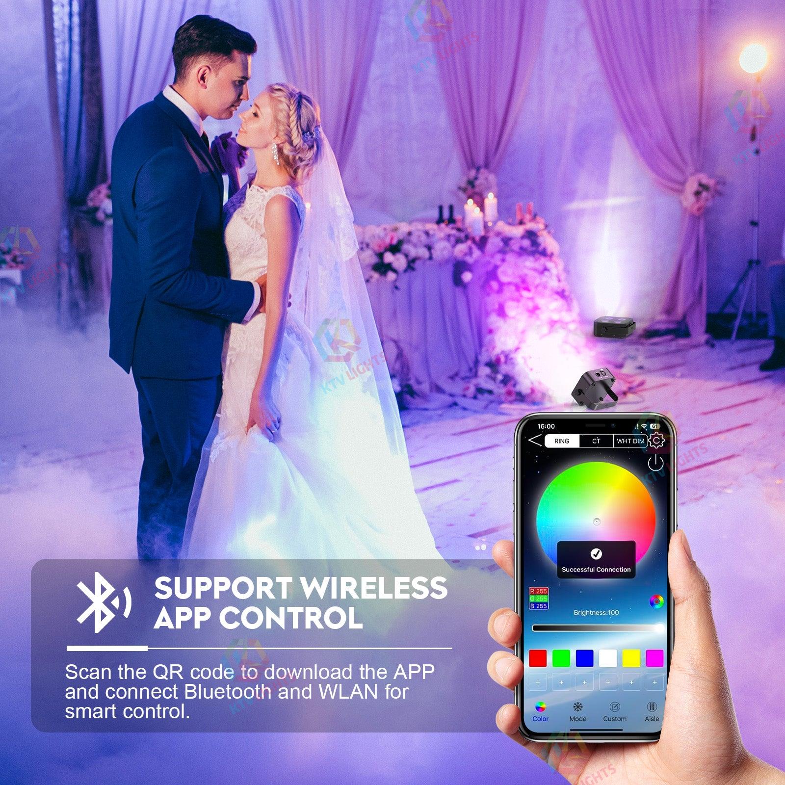 72W RGBWA UV APP Rechargeable PAR Lamp - P13