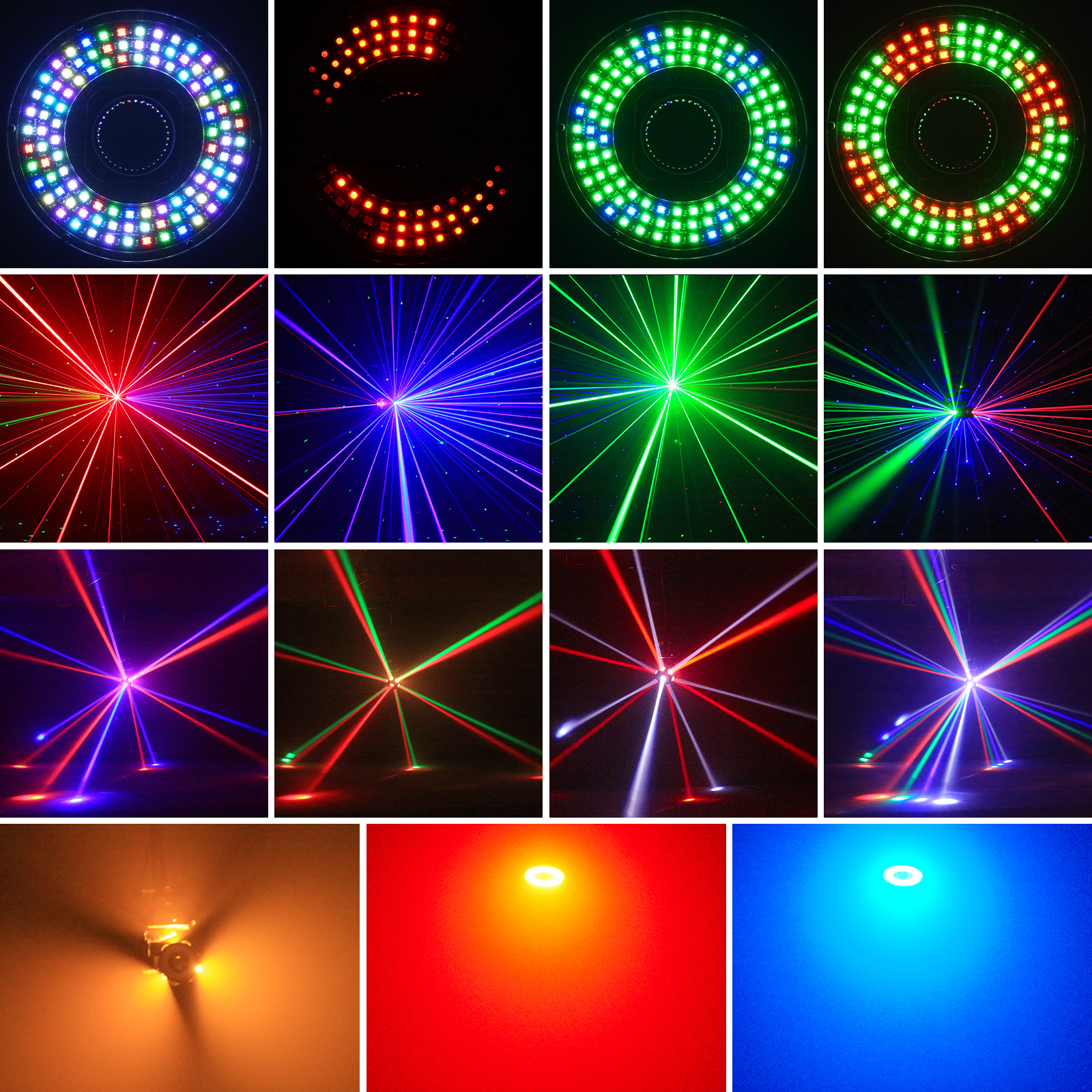 160W RGBW LED Beam Rotating Laser Moving Head Light-E41