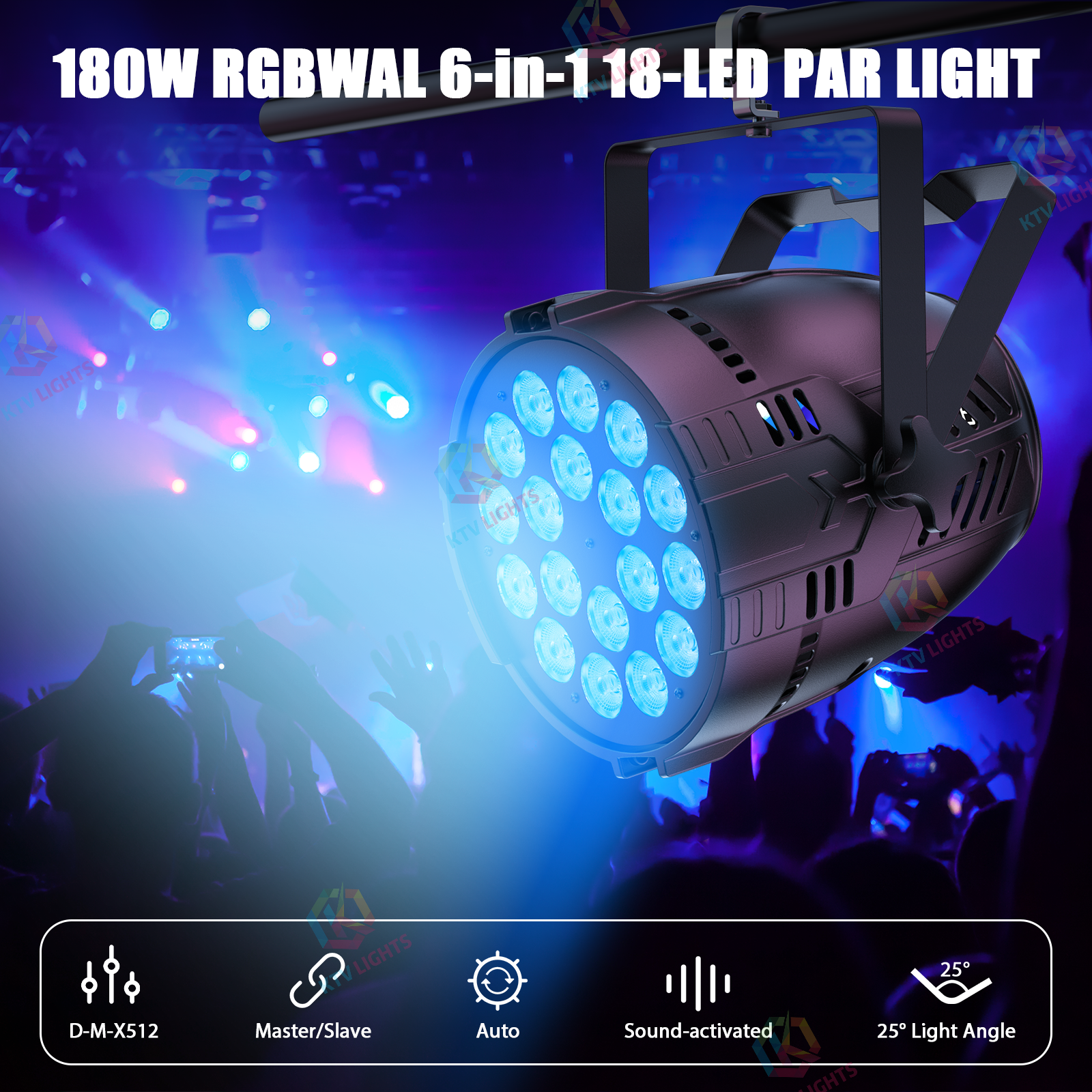 RGBW 18x10W 4in1 LED wash par light-P21