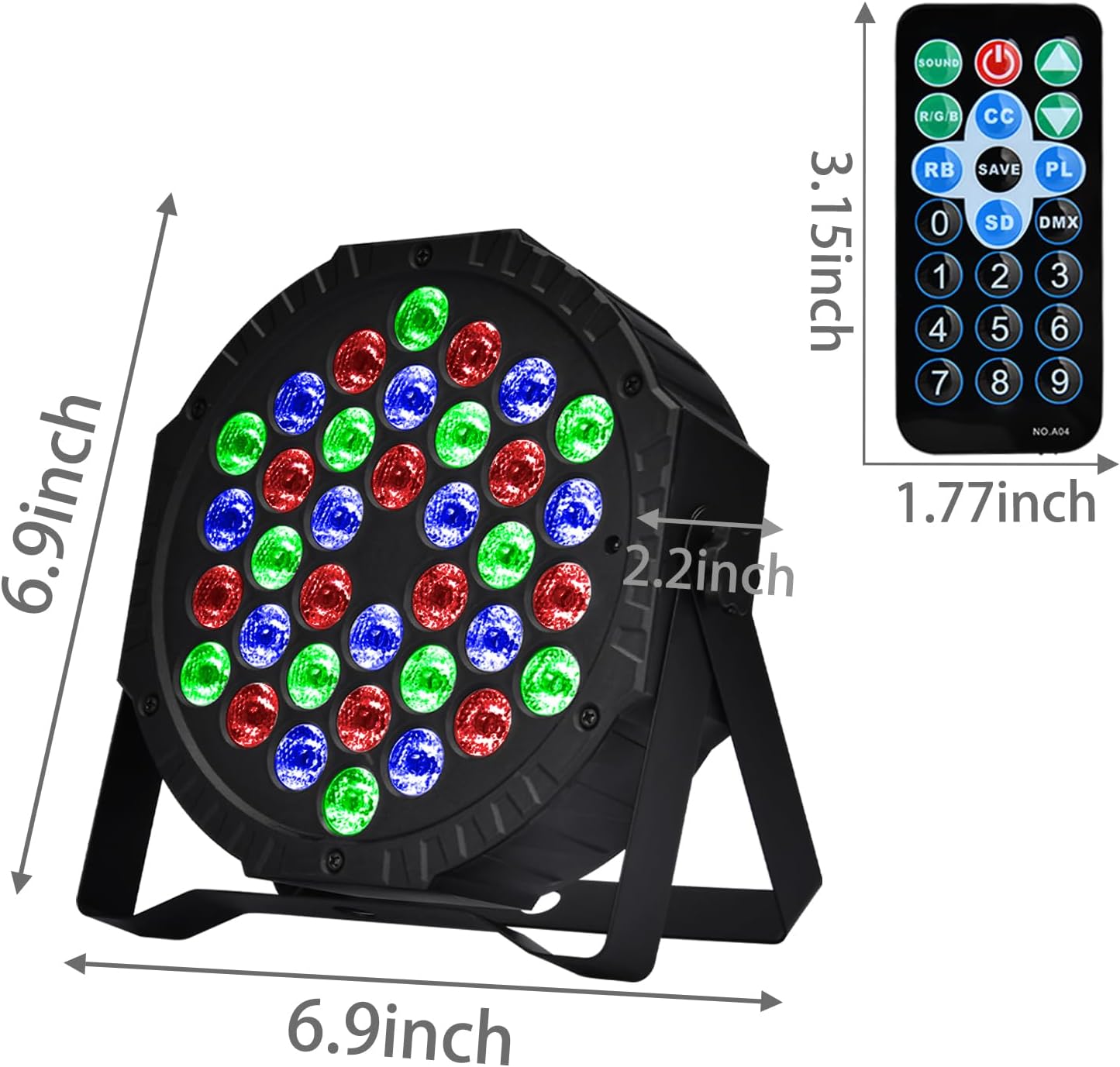 72W RGB Rechargeable Par Light-P10