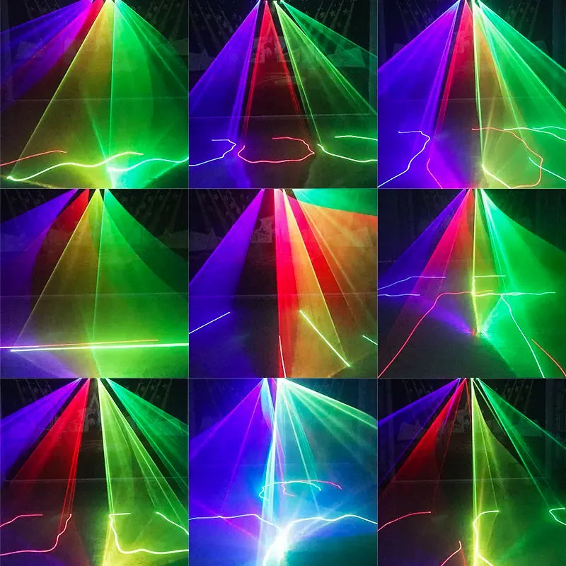 New four-hole scanning laser light with remote control-B43