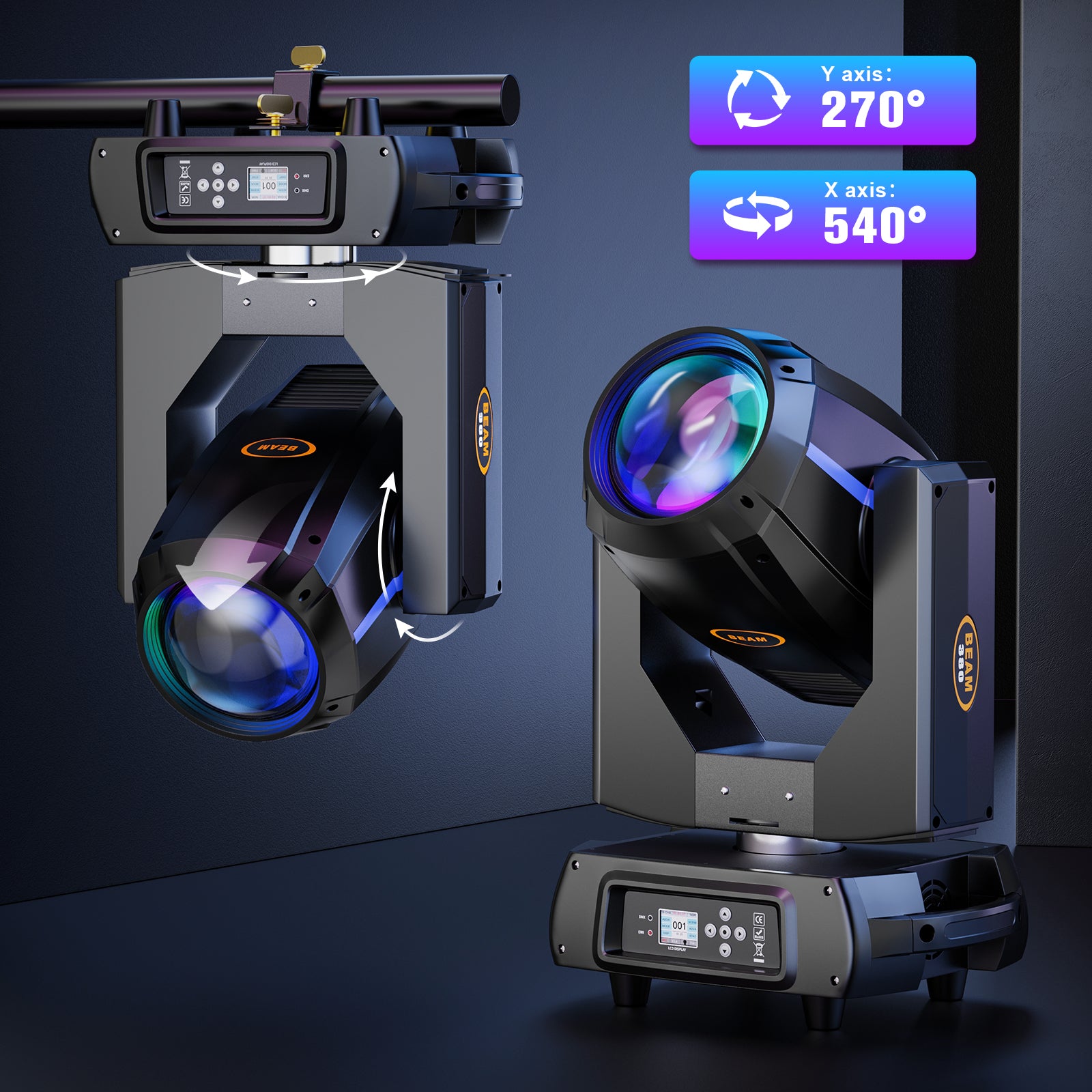 380W 17R 16+48 Prism Beam Moving Headlight - E35