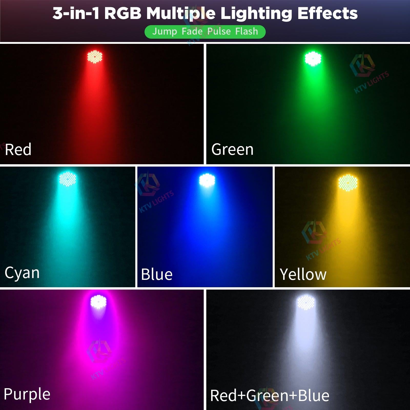 72 LED RGB PAR lights with dynamic vortex stage effect-P12