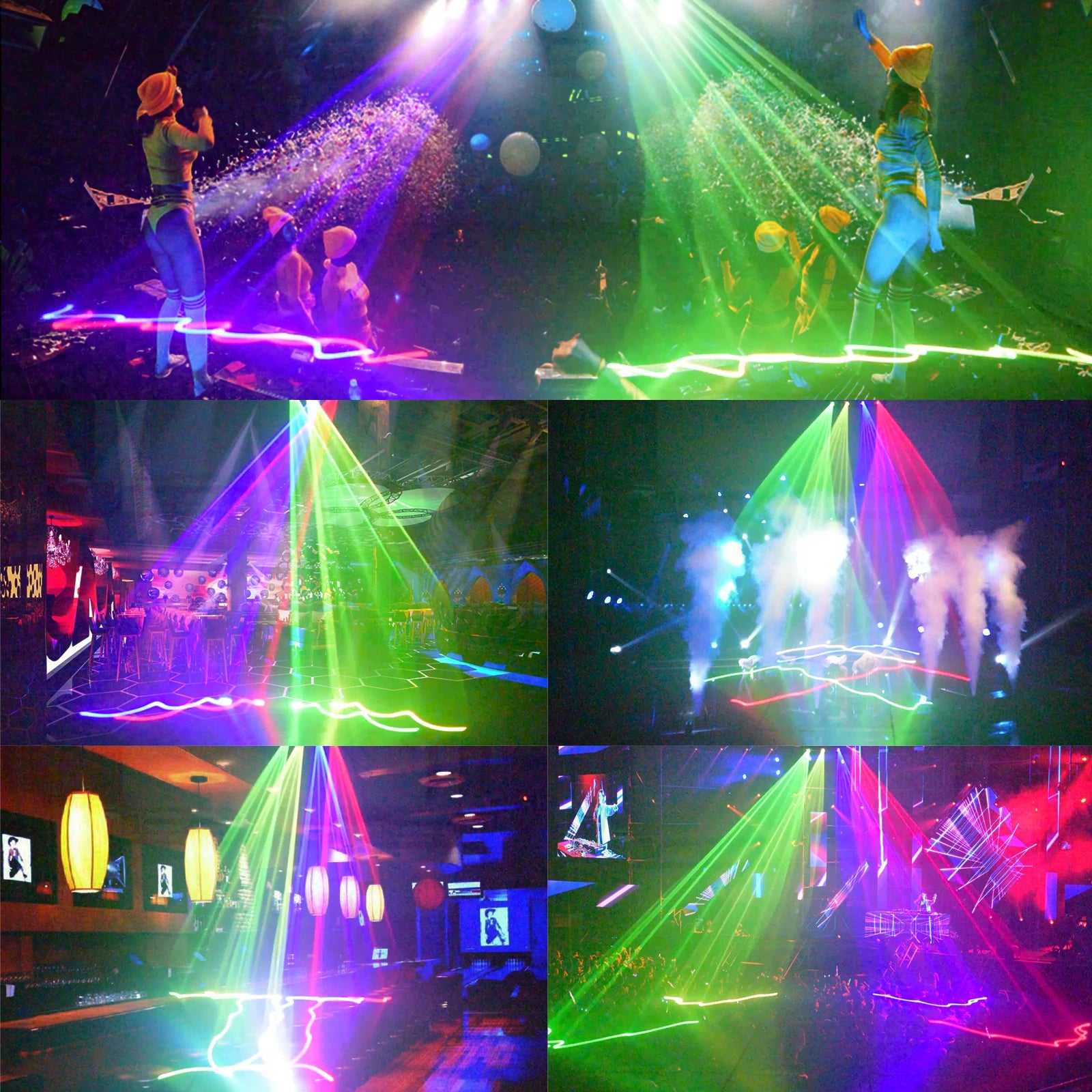 Four-hole full-color line scanning laser light-B18