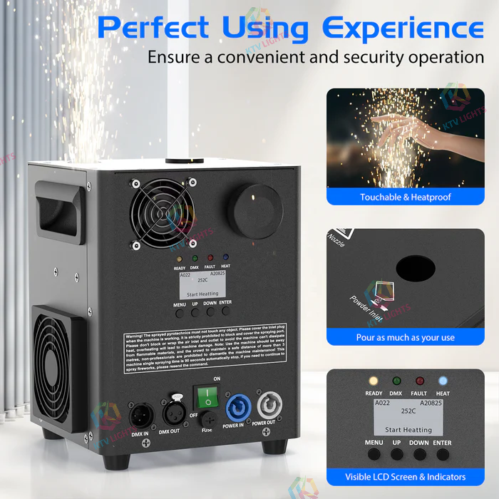 800W Fireworks fountain machine cold spark machine-H2