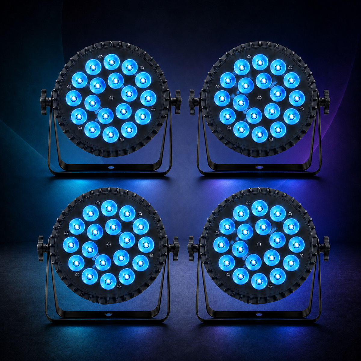 KTVLIGHTS 18-LED RGBW UV 6-in-1 PAR Stage Light-P22