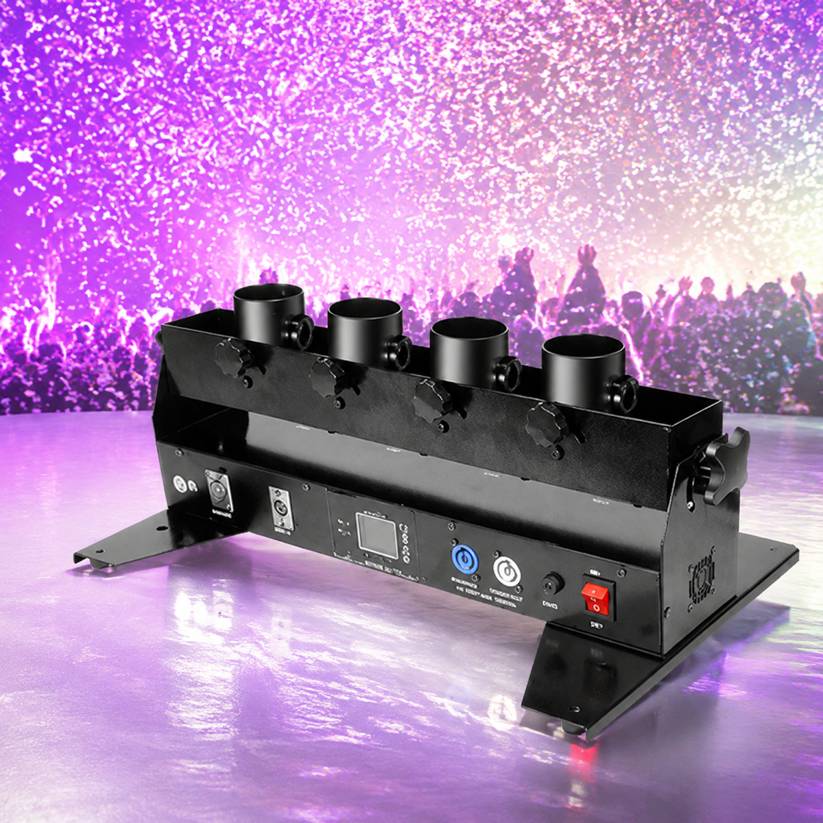 KTVLIGHTS 4-Head Electronic Confetti Launcher for Events-H11