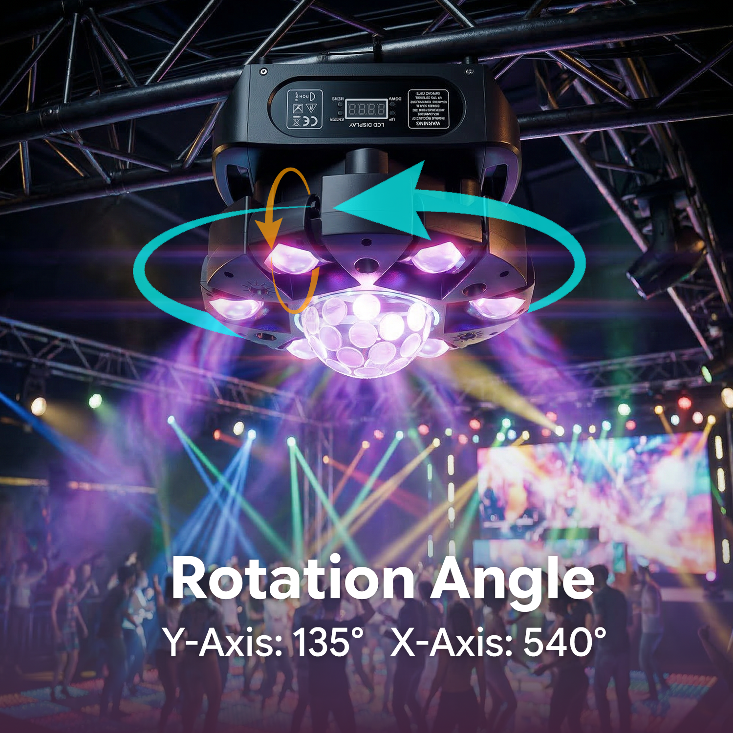 LED Six-Arm Moving Magic Ball Light-E74