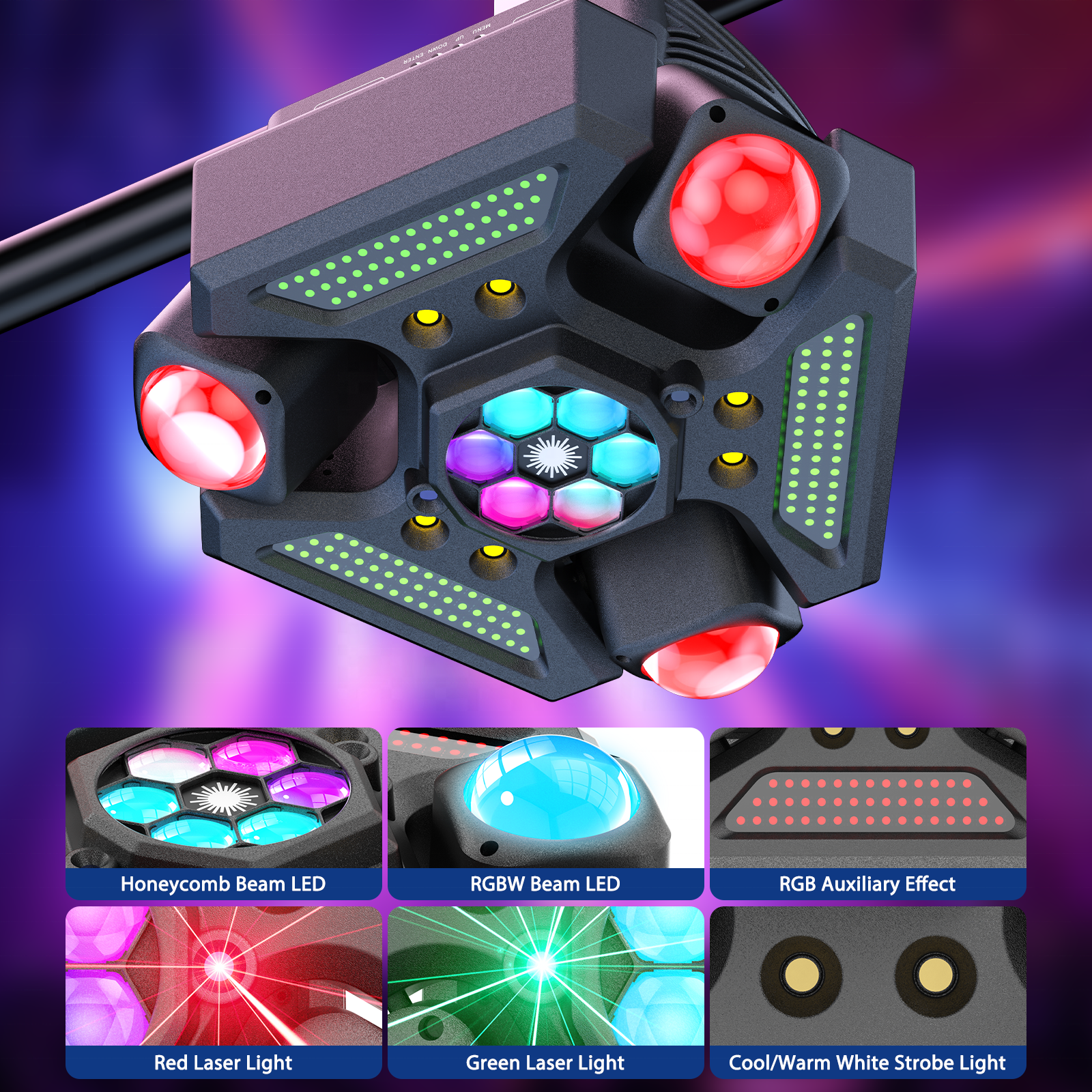 New 180W RGBW 4-in-1 Moving Head Light-E31