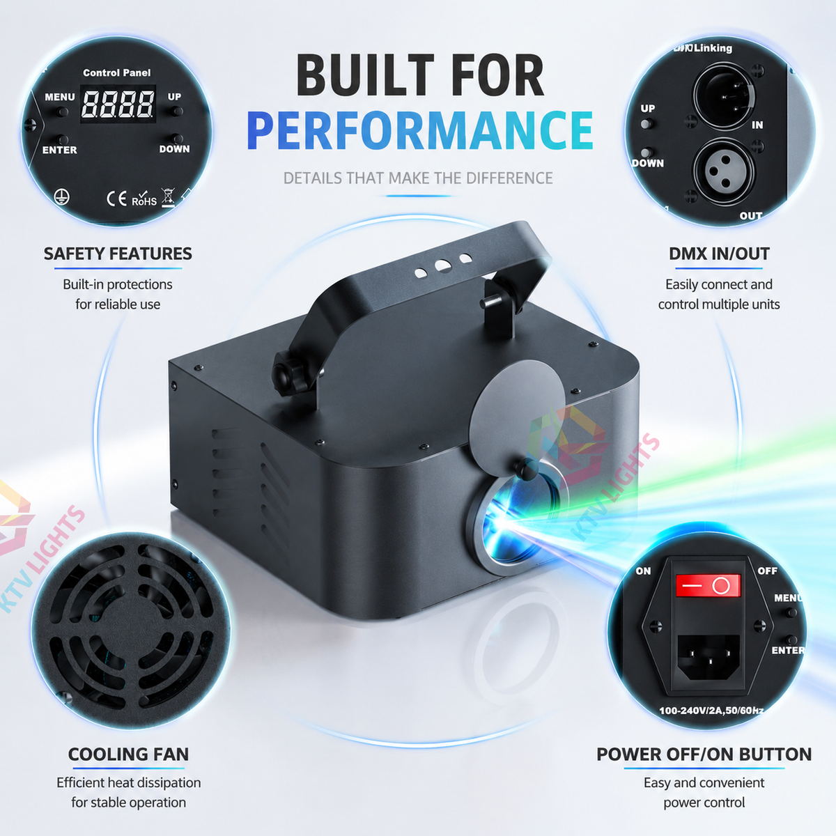 KTVLIGHTS 3D Animation Laser DJ Stage Party Projection Light - A36