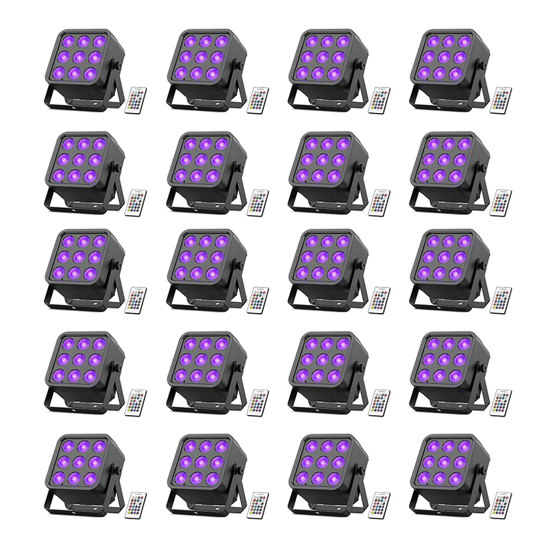54W DMX 6 in 1 RGBWA UV Rechargeable Stage Light-P25