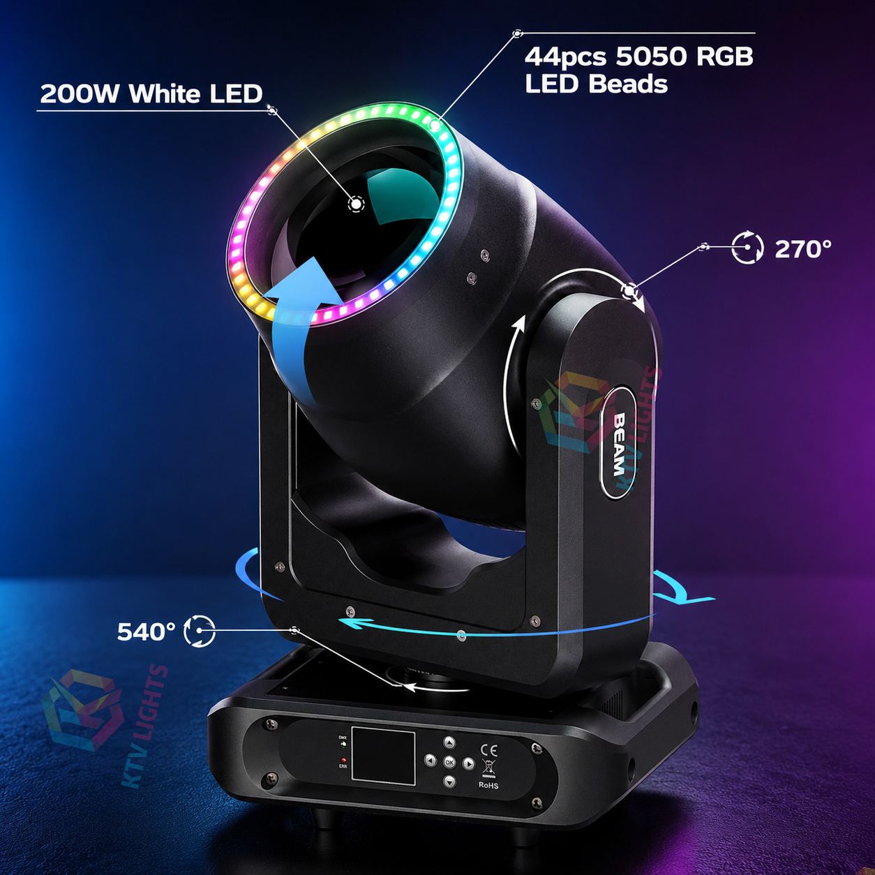 Powerful RGB Moving Head DJ Light for Party & Stage-E85