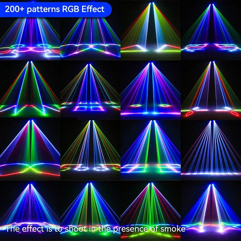 2025 New Dual Projection Full Color 3D Animation Laser Light-A28