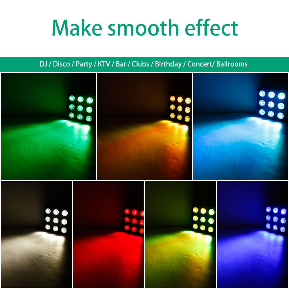 9 LED remote control square par light stage light-P28