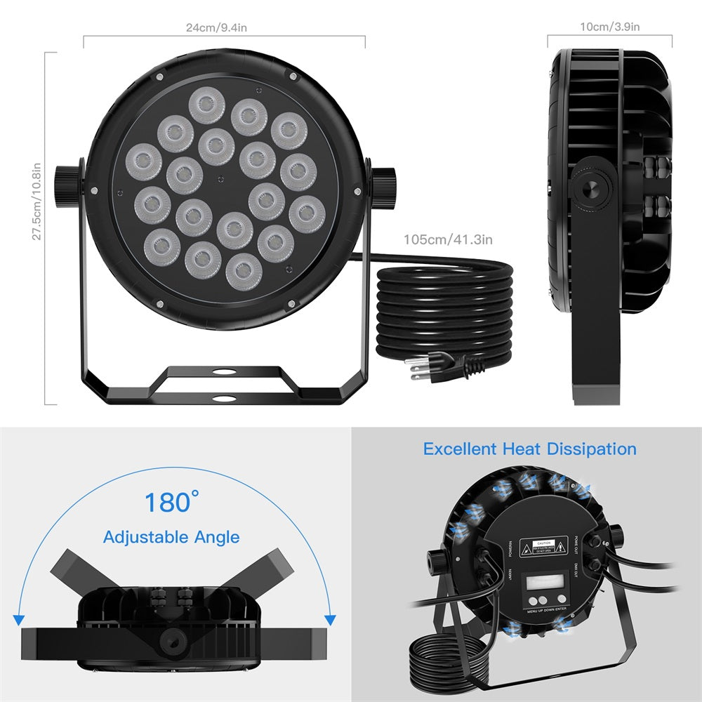 IP65 Waterproof Lighting 18X10W RGBW 4-in-1 Par Light-P44