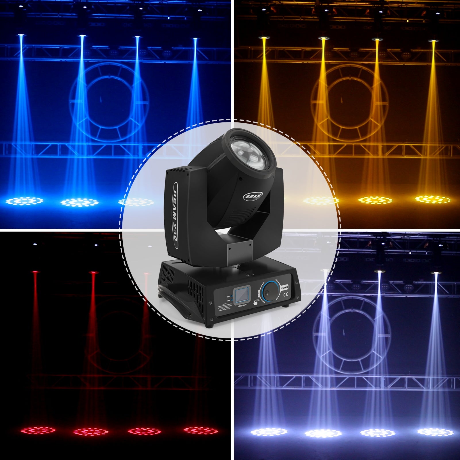 Professional 230W 7R Beam DMX LED Moving Head Light - E42