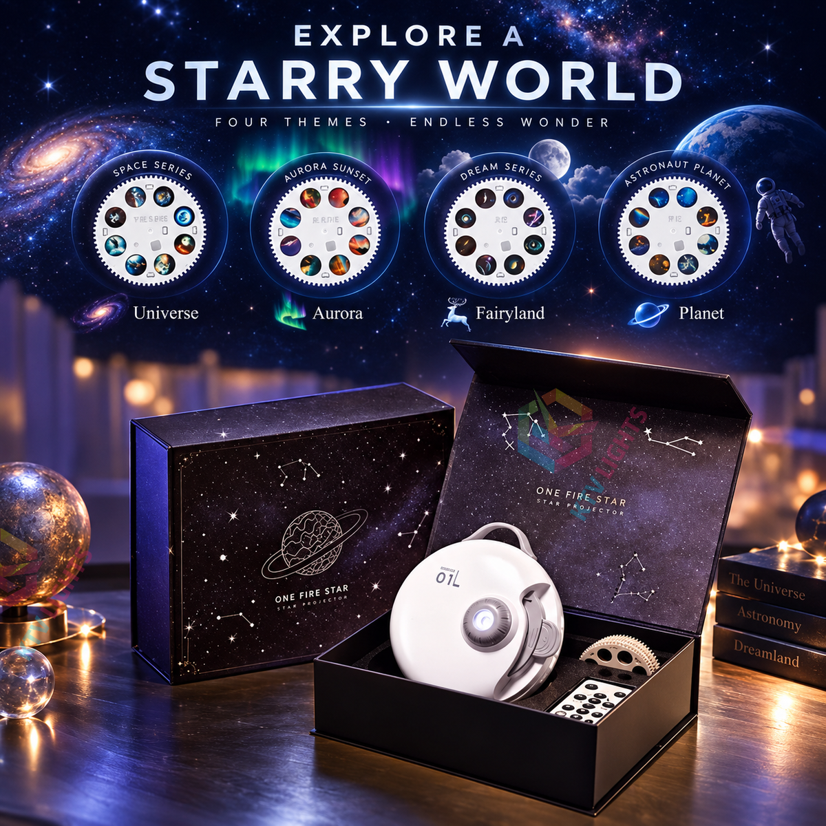 KTVLIGHTS 32-in-1 Galaxy Planetarium Star Projector-S56