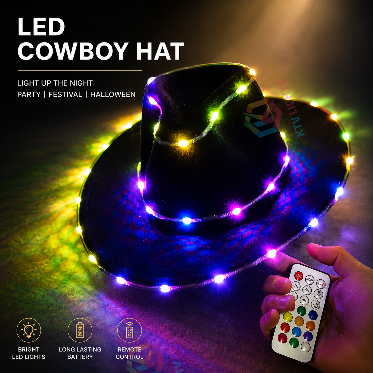 Full-Color Cool LED Hat for Party-M6