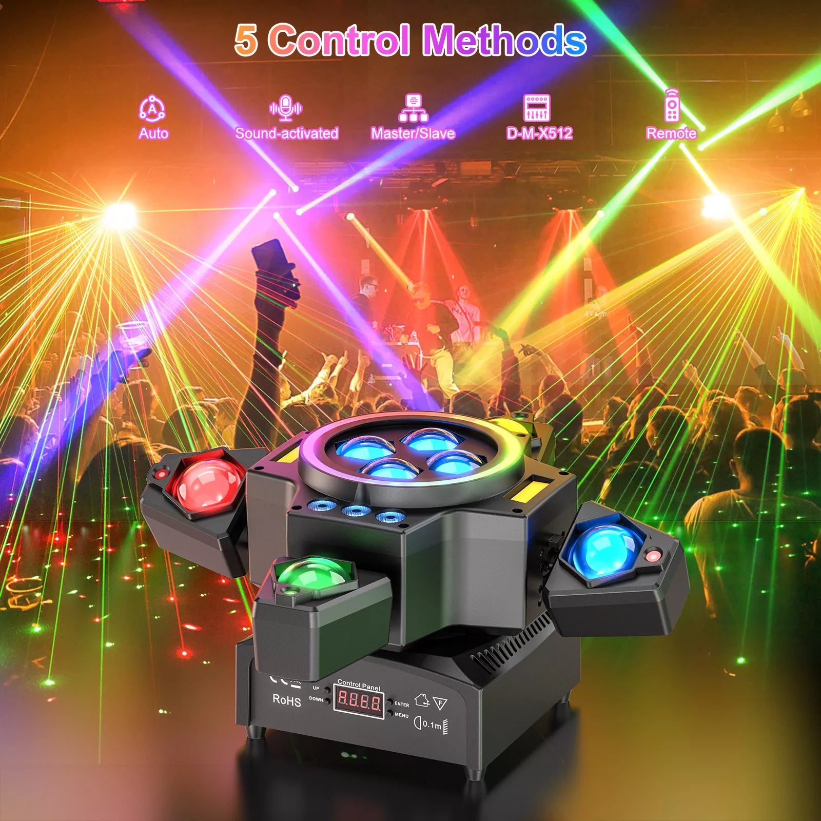 150W six-arm bee eye stage light-E3