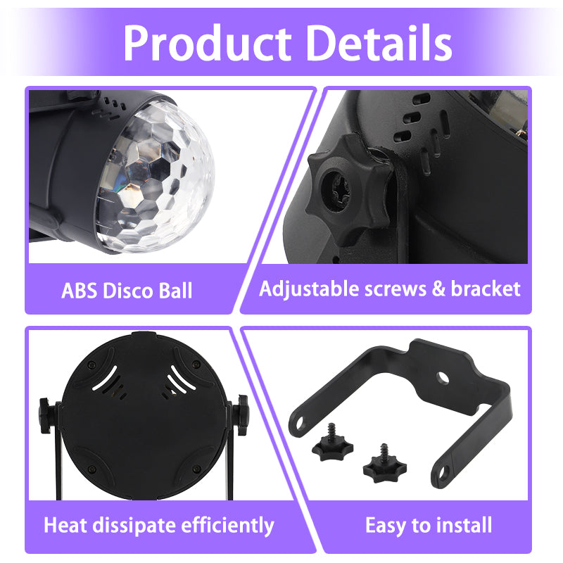 Remote control voice controlled RGB party light-C21