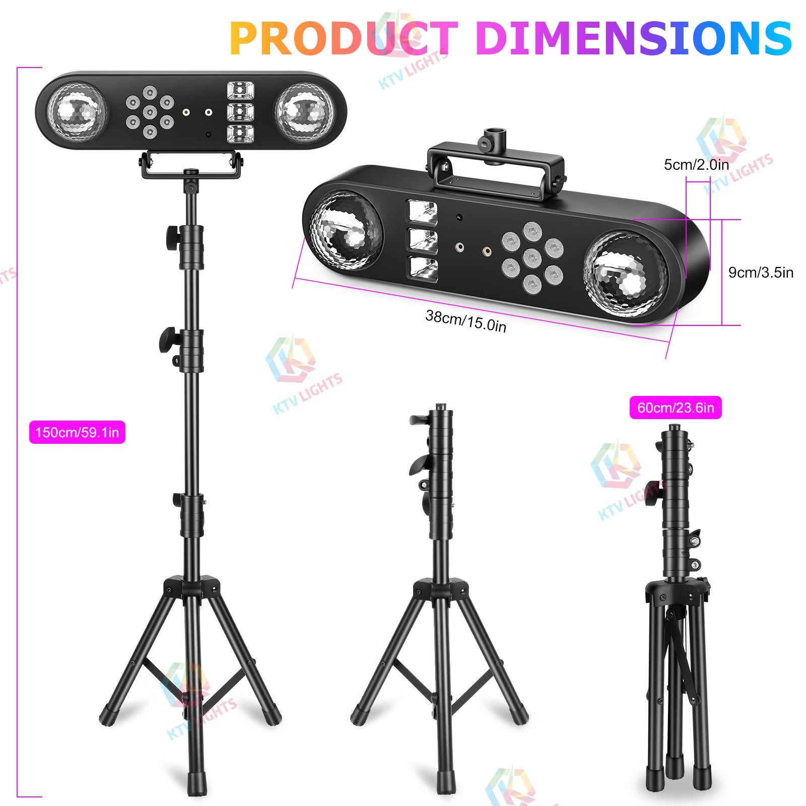 5 in 1 Party Disco Light with Stand-C3