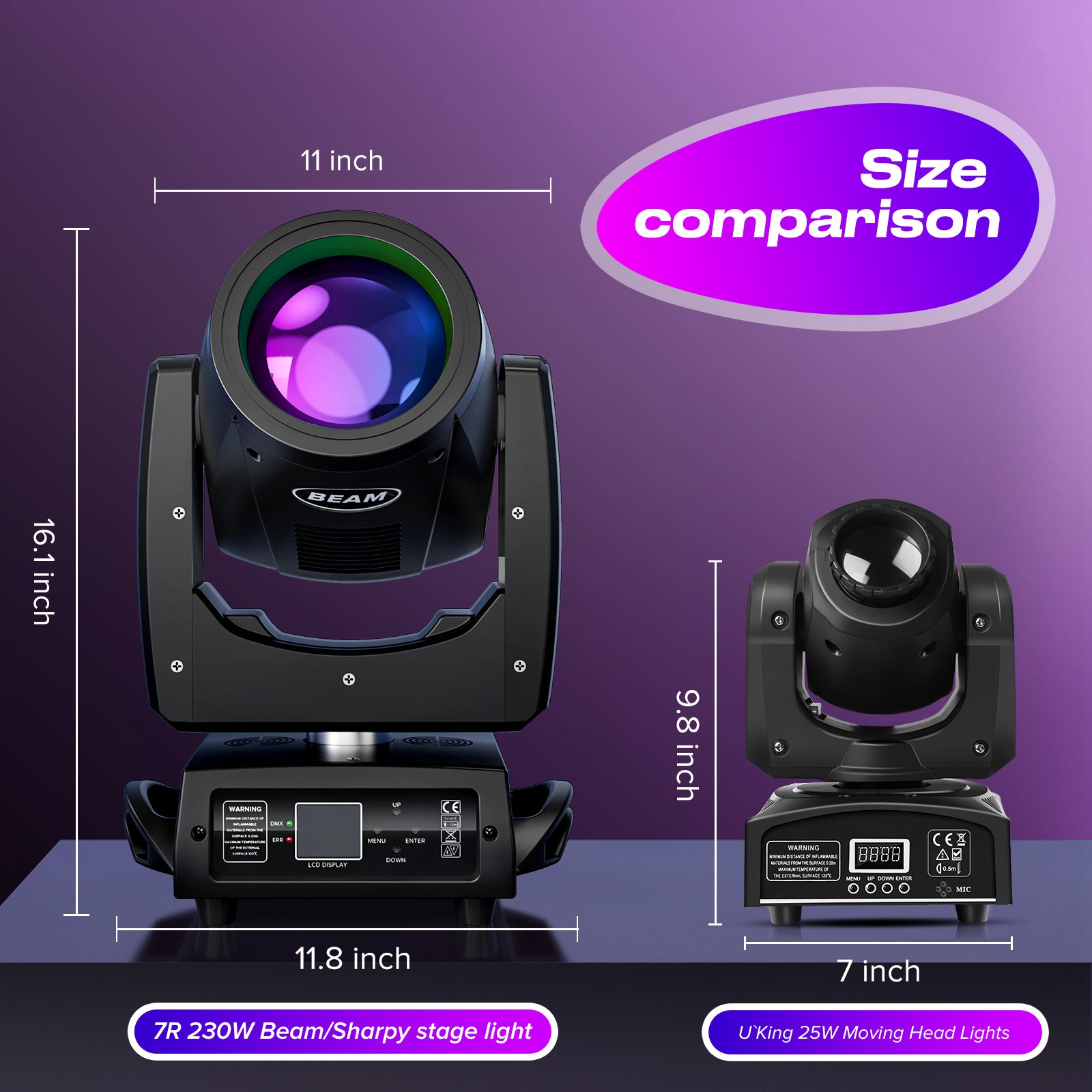 230W RGB 16-Beam Prism Moving Head Light - E22