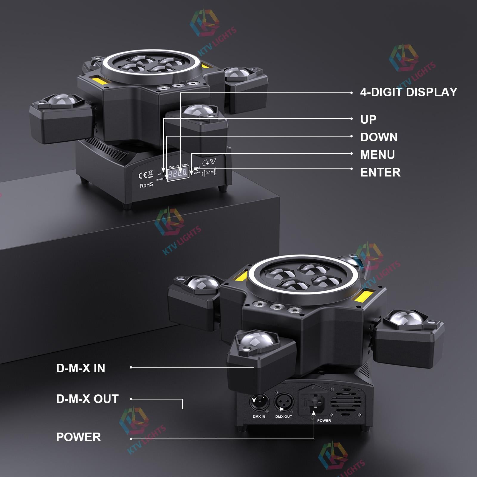 120W Remote Control LED Moving Head Light-E28