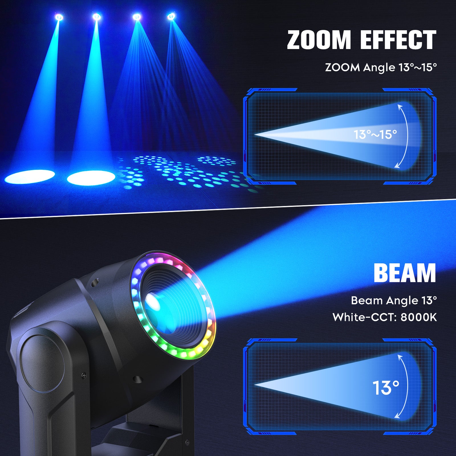 120W LED RGBW 4-in-1 moving head light-E52