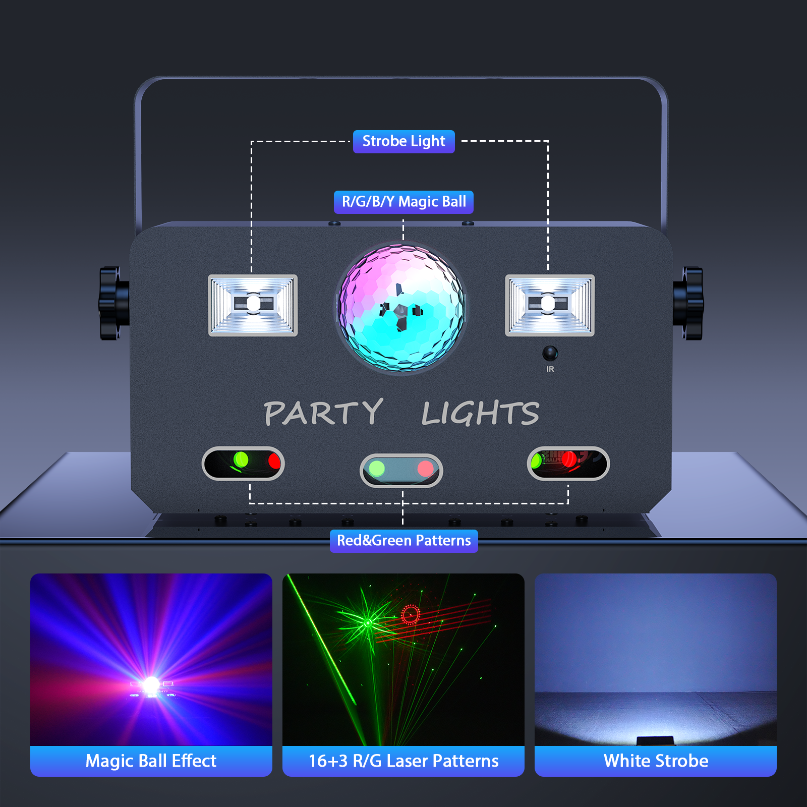 4 in 1 Party Disco Effect Light-C24