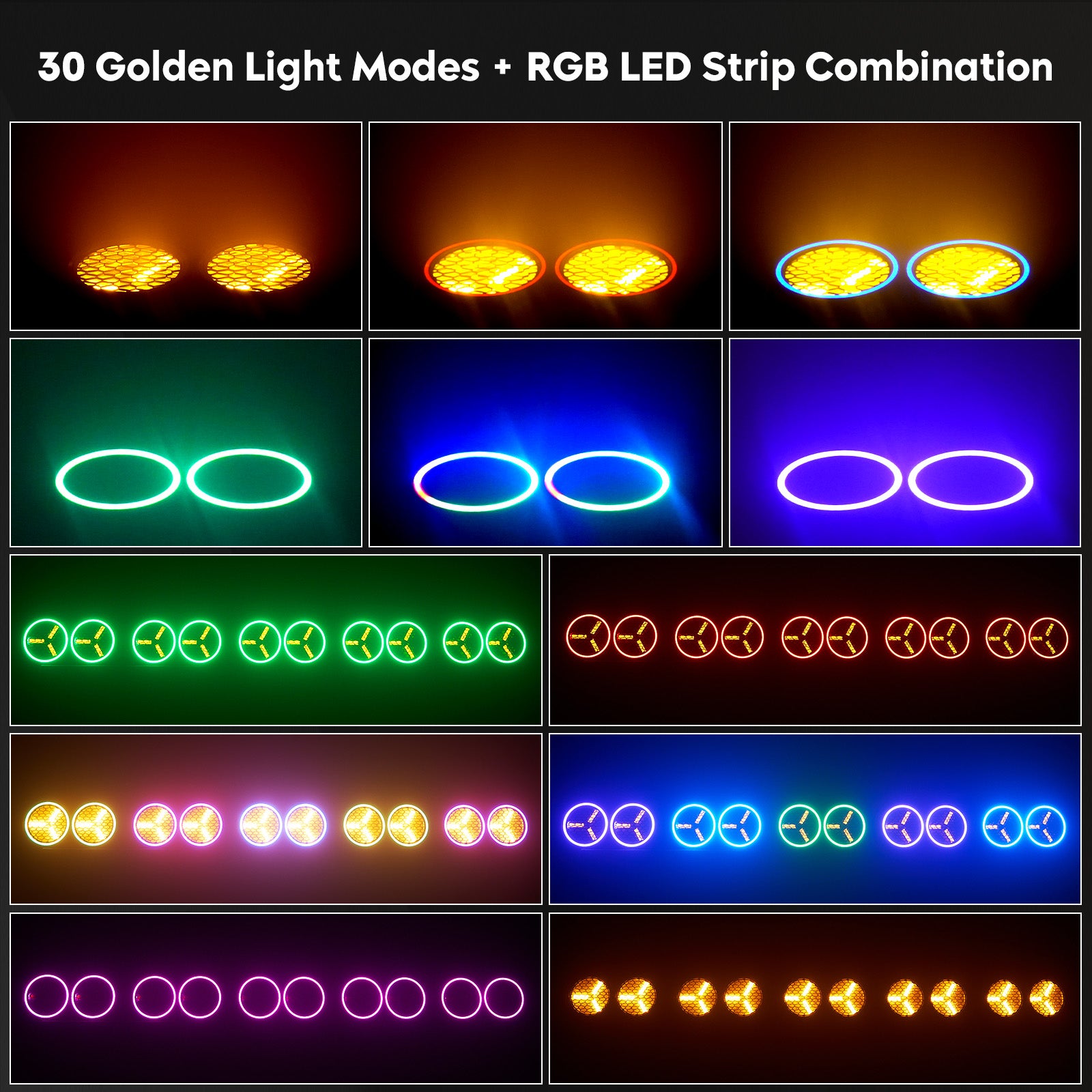 200W dual-eye vintage par light equipped with 6 COB spotlights-P51