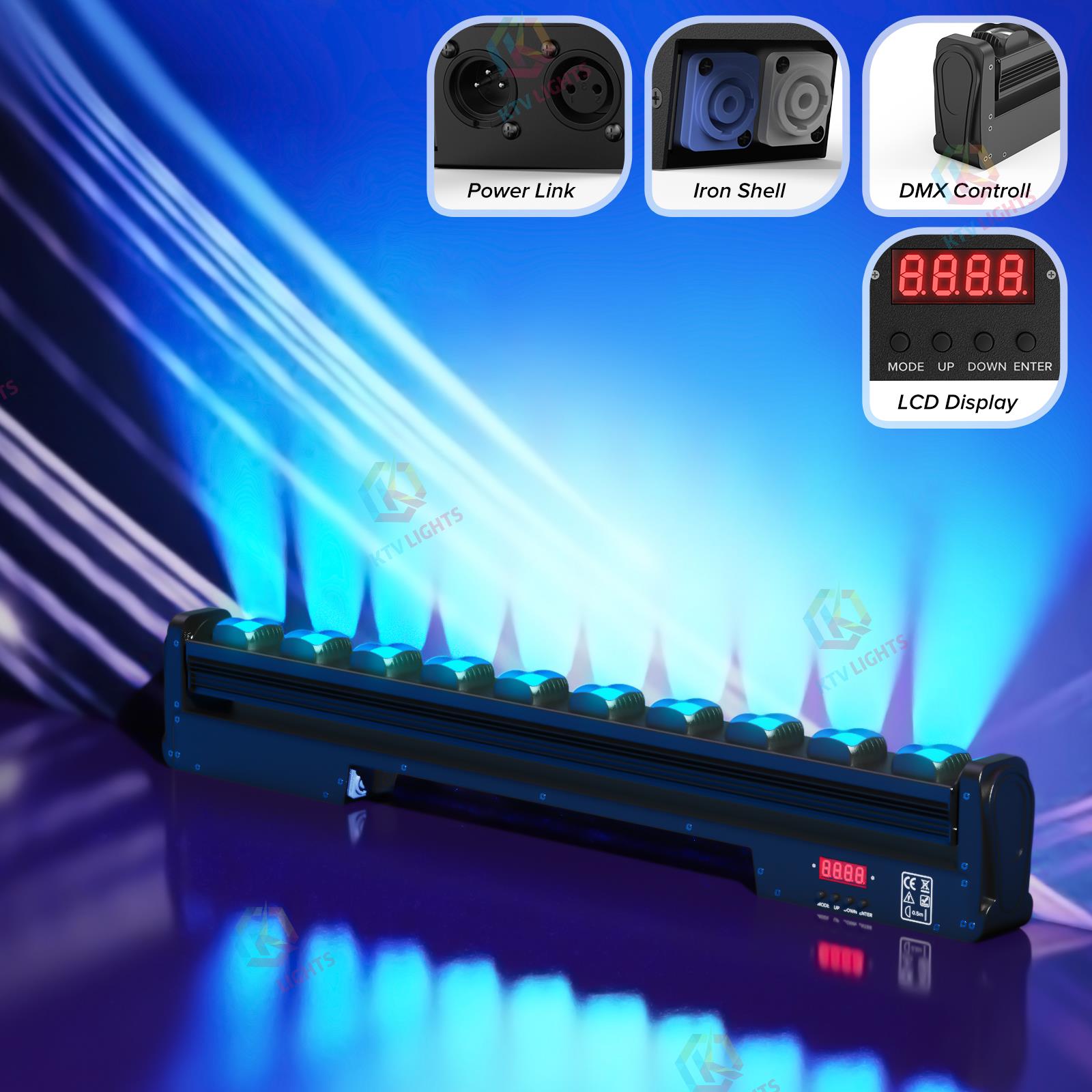 250W LED RGBW 4-em-1 Lavadora de Parede-X5