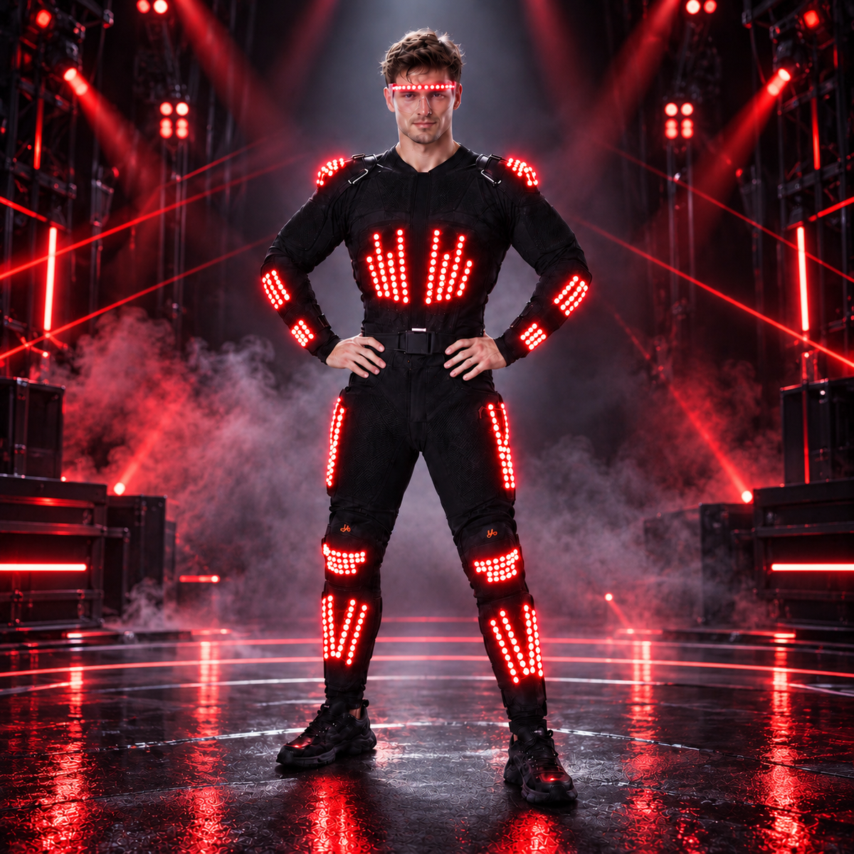 KTVLIGHTS LED Armor Costume for Rave, Cosplay & Stage-M61