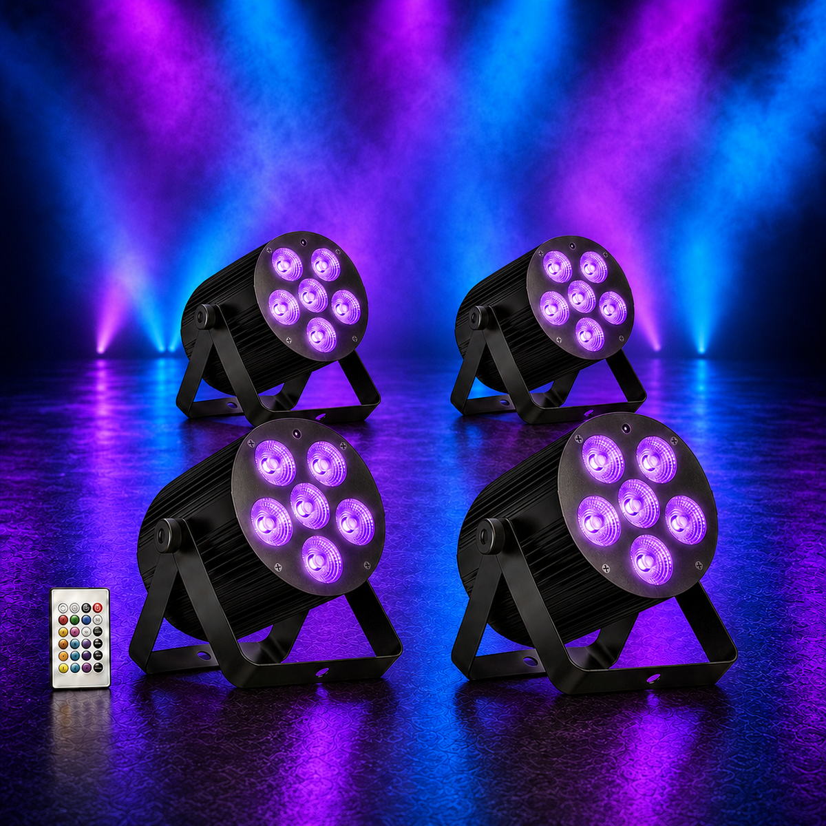 KTVLIGHTS 60W RGBWA UV Rechargeable LED Stage Light-P61