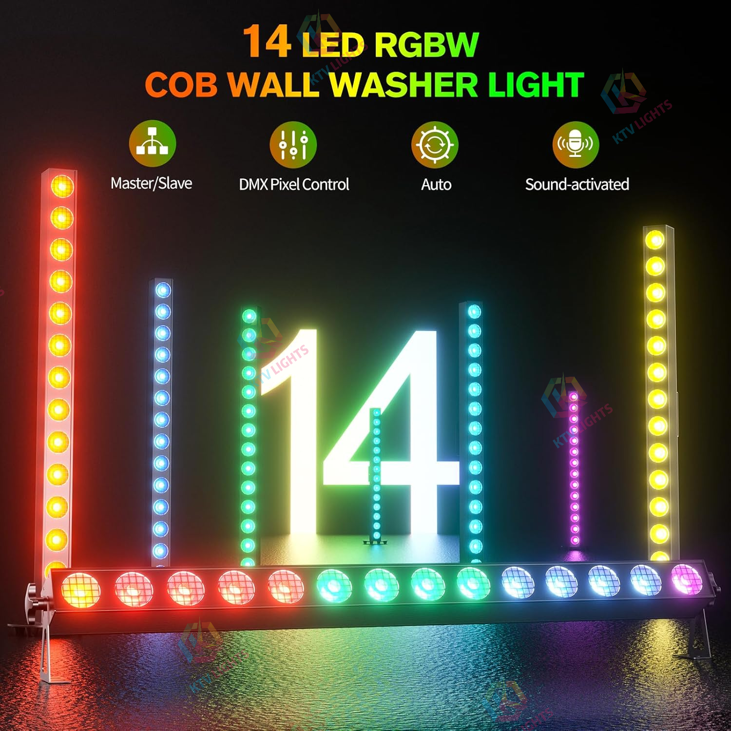 60w Mini LED Strobo RGB 3em1 Lavadora de Parede-X21