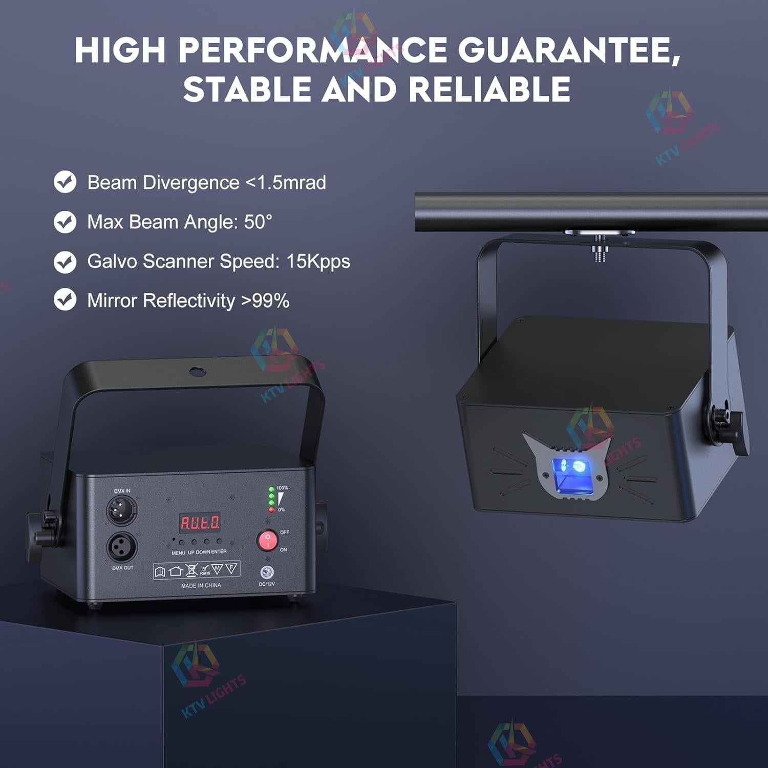 APP Full-Color RGB 3D Animated Laser Light - A34