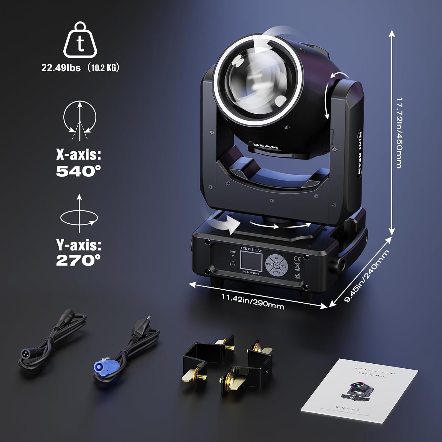 230W 7R beam 48 facet prism moving head light-E21