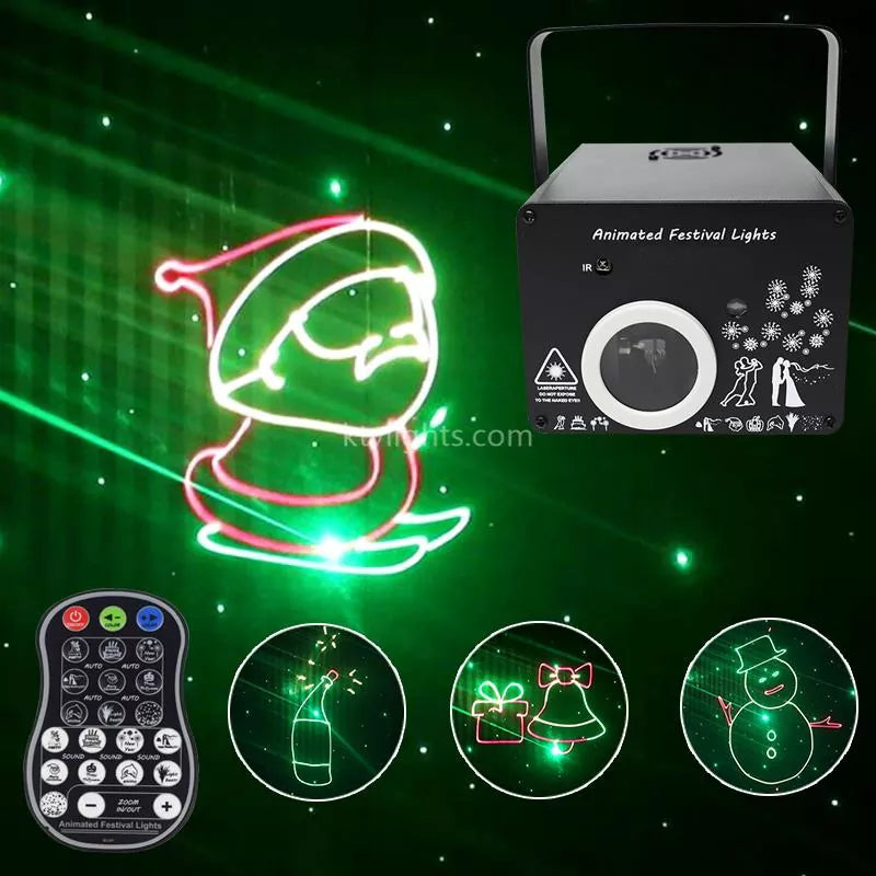 9 em 1 Luz Laser Animada de Férias - A15
