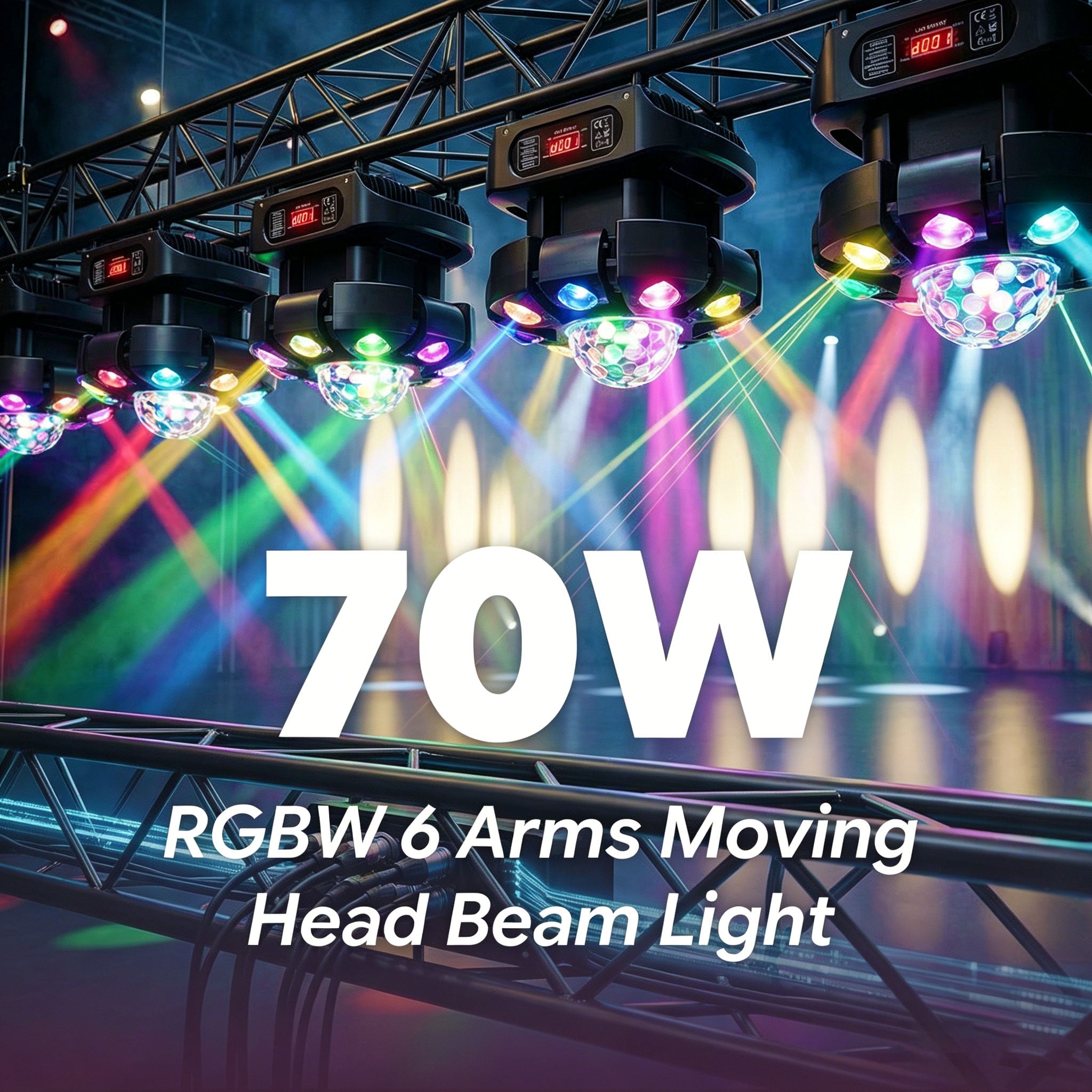 LED Six-Arm Moving Magic Ball Light-E74