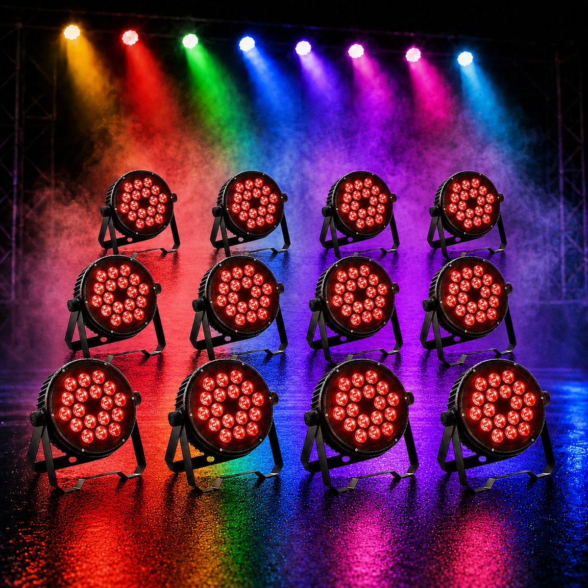 KTVLIGHTS 18x10W 4-in-1 IP65 Waterproof LED PAR Light-P70