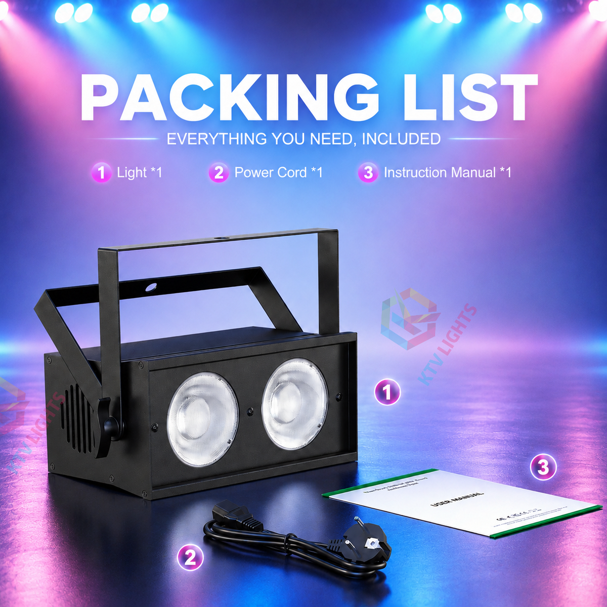 KTVLIGHTS 100W RGBW LED Stage Light-P34