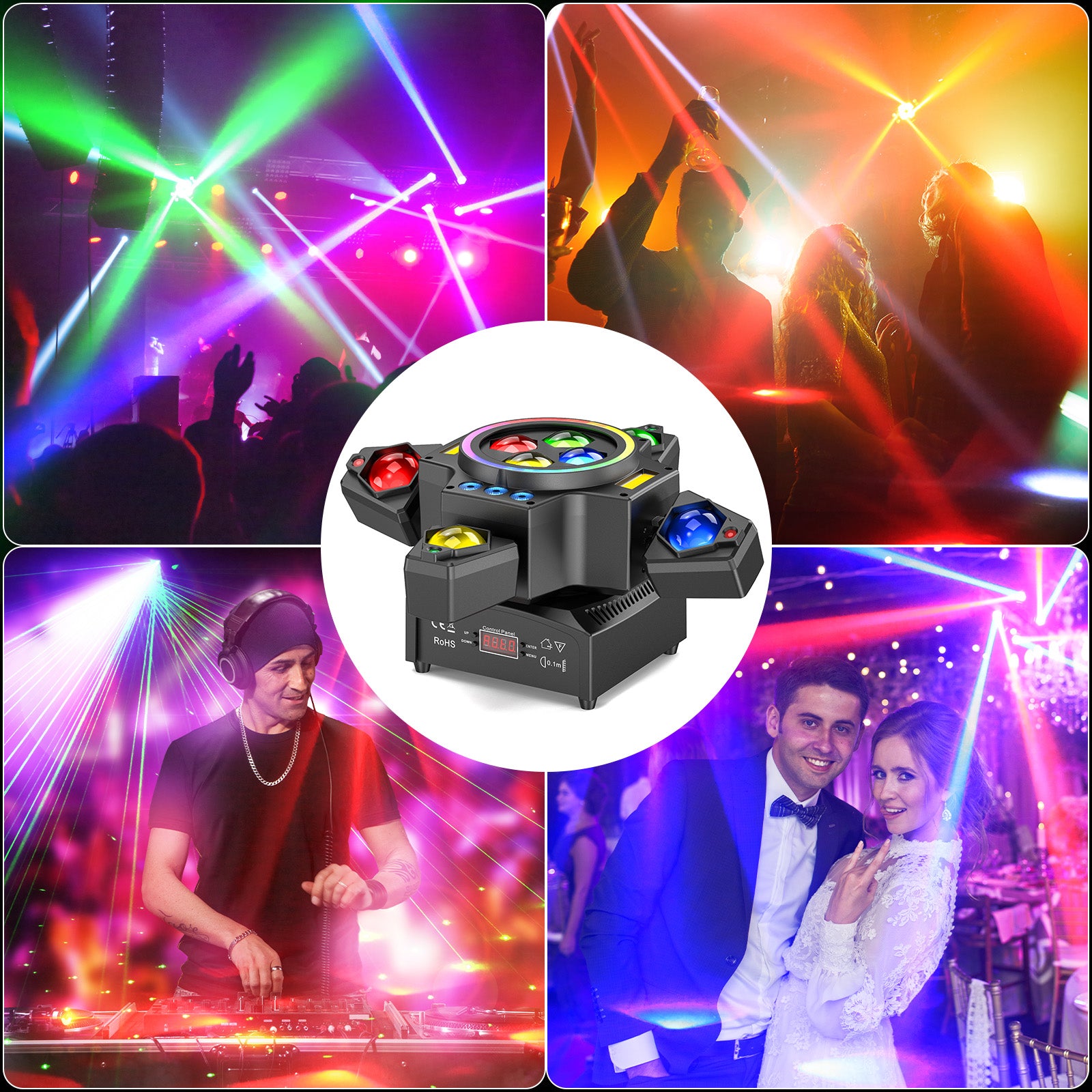 120W Remote Control LED Moving Head Light-E28