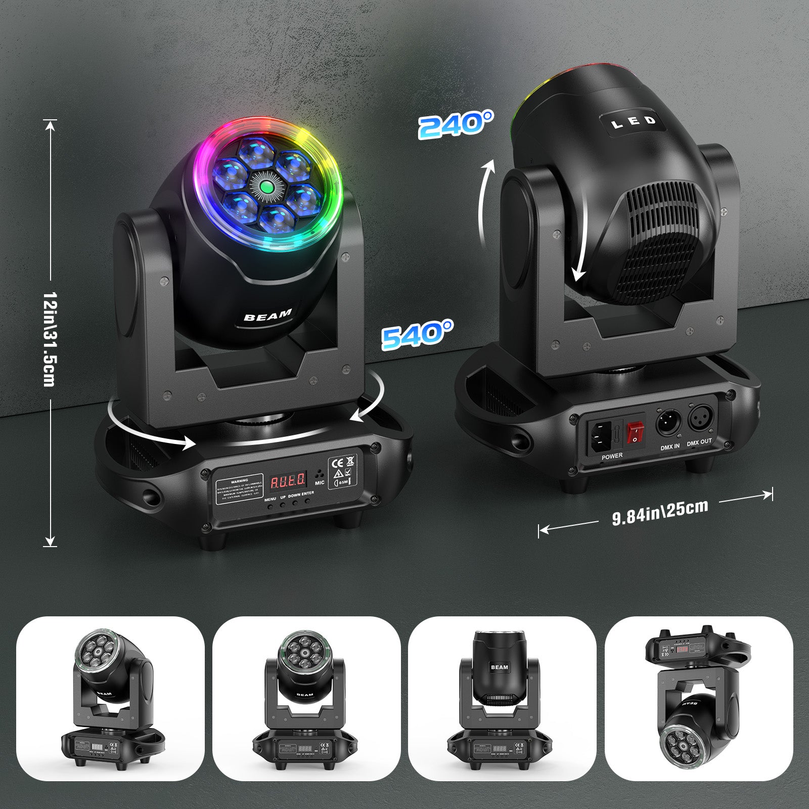 New 90W 6-bee-eye RGBW Moving Head Light - E50