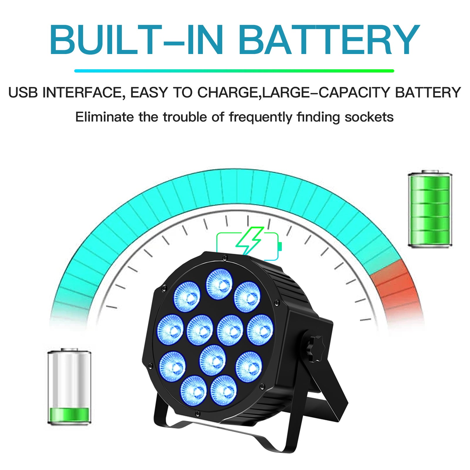 Rechargeable RGBW LED Parking Light Par Light-P16