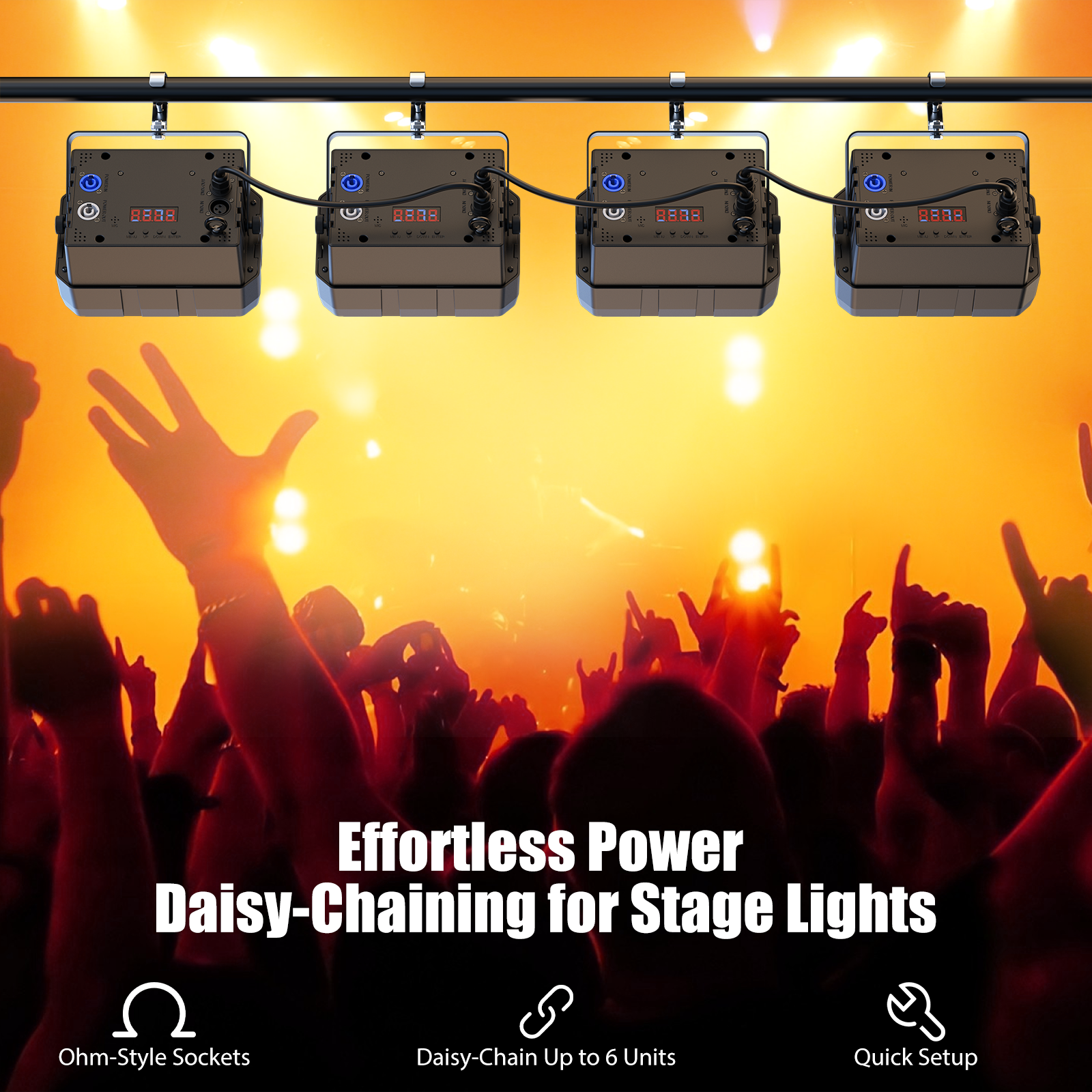 2x60W Cob 2-Eye Cool White + Warm White Par Light-P43