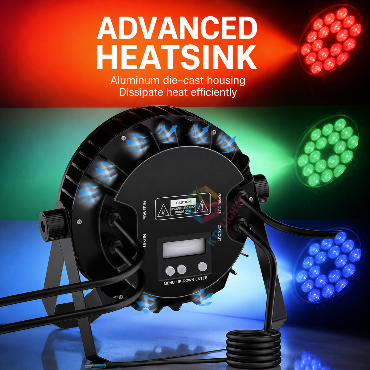 KTVLIGHTS 18x10W 4-in-1 IP65 Waterproof LED PAR Light-P70