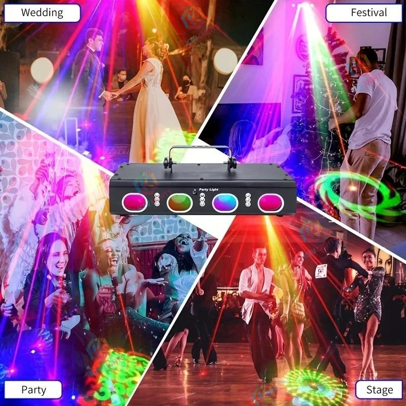 3-in-1 Four-Hole Laser Stage Light - B35