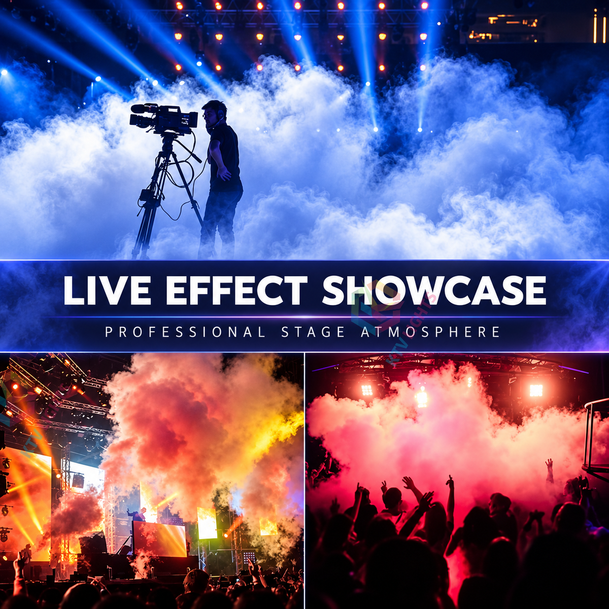 KTVLIGHTS 600W/900W Single/Dual-Nozzle Stage Fog Machine-Y19