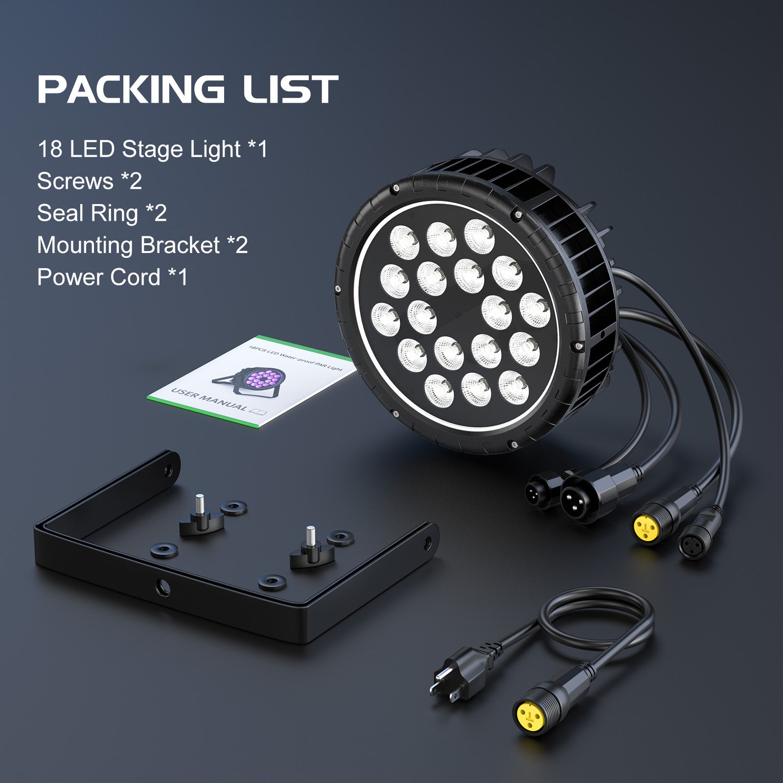 27OWI8 LEDRGBW IP65 WATERPROOF DMX512-P44