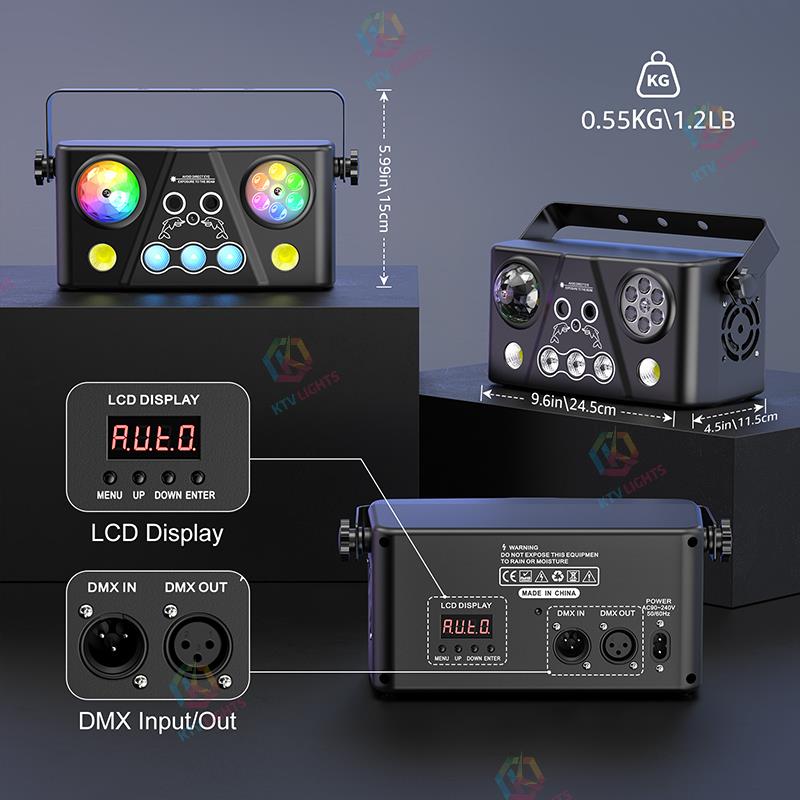 Five-in-one bee-eye magic ball beam light-C20